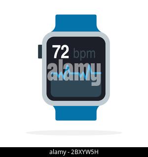 Icona vettore Smart Watch su sfondo bianco. Illustrazione Vettoriale