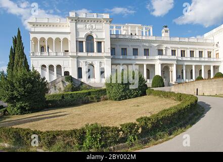 Palazzo Livadiano, punto di riferimento a Yalta, Crimea, Ukrain Foto Stock