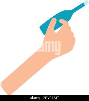 tenendo l'icona di un termometro digitale su sfondo bianco, stile piatto, illustrazione vettoriale Illustrazione Vettoriale