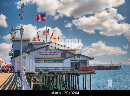 Il ristorante Harbour a Santa Barbara Foto Stock