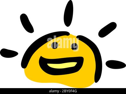 sole divertente Illustrazione Vettoriale