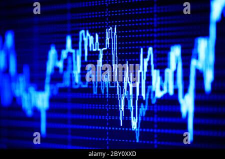 Indice delle scorte sul monitor del computer Foto Stock
