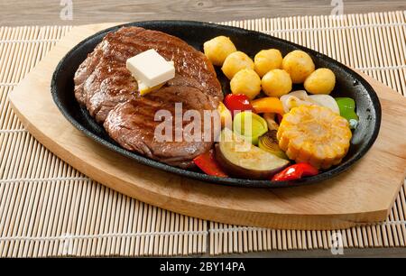 In marmo giapponese di arrosto di manzo Foto Stock