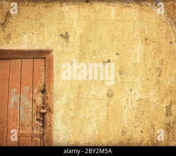 grunge lo sfondo della porta con spazio per il testo Foto Stock