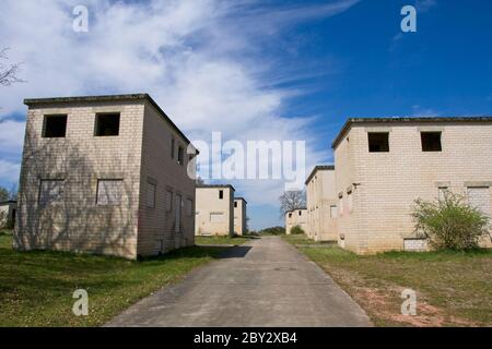 Ex sito di addestramento militare nel Parco Nazionale Eifel in Germania Foto Stock