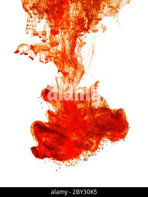 Inchiostro di sangue in acqua Foto Stock