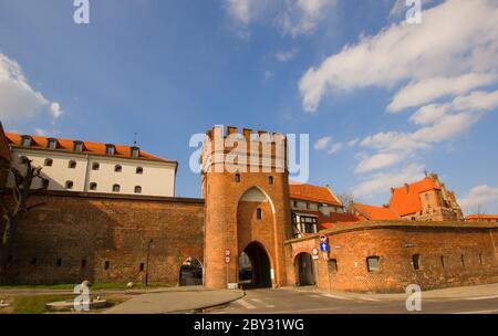 Porta del ponte, Torun, Polonia Foto Stock