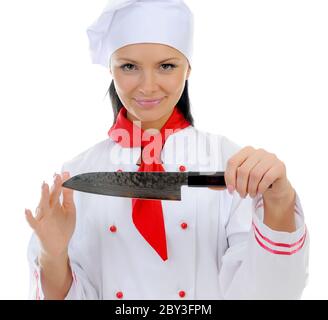 Cuoco unico in uniforme Foto Stock