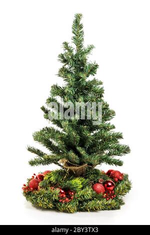 Albero di natale con le palle Foto Stock