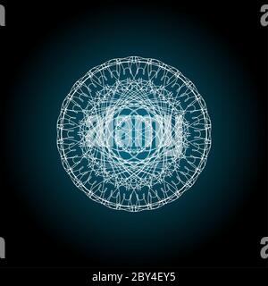 Elemento guilloche per certificato, voucher, banconota, voucher, denaro, valuta, nota, assegno, biglietto, premio Foto Stock