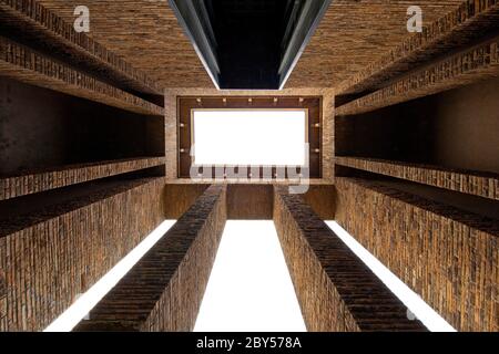 Sala del lutto del cimitero principale di Bochum, architettura nazionalsocialista, Germania, Renania Settentrionale-Vestfalia, Ruhr Area, Bochum Foto Stock