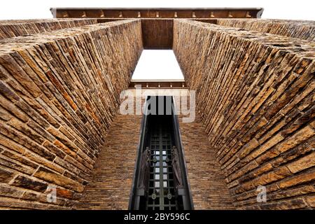 Sala del lutto del cimitero principale di Bochum, architettura nazionalsocialista, Germania, Renania Settentrionale-Vestfalia, Ruhr Area, Bochum Foto Stock