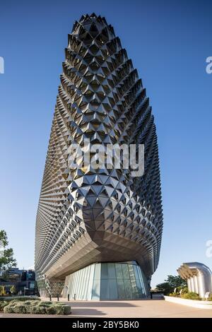 Adelaide Australia Meridionale 18 novembre 2019 : Vista laterale dell'edificio SAHMRI, una struttura di ricerca medica ad Adelaide, Australia Meridionale Foto Stock