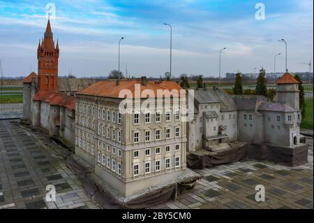 Castello di ordine teutonico a konigsberg, modello del castello reale di konigsberg, castello reale a Prussia, Kaliningrad, Russia, 21 dicembre 2019 Foto Stock