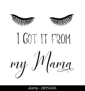 Faccia femminile con ciglia di make-up, occhi su uno sfondo bianco Illustrazione Vettoriale