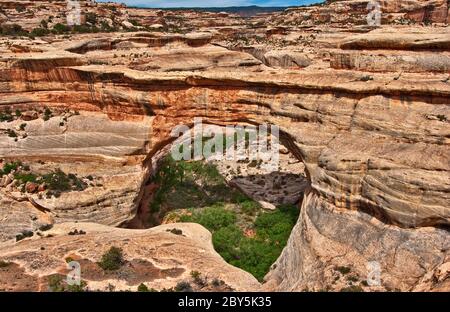 Sipapu Bridge a ponti naturali Nat. Monumento, Utah, Stati Uniti d'America Foto Stock