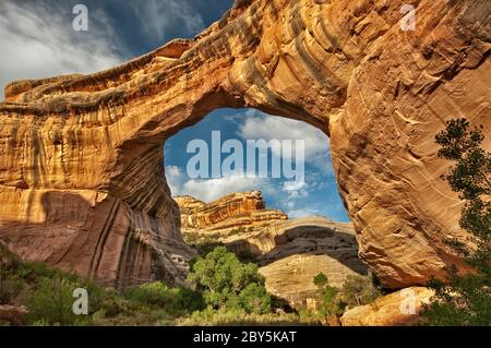 Sipapu Bridge a ponti naturali Nat. Monumento, Utah, Stati Uniti d'America Foto Stock