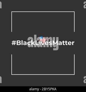 La bandiera nera della materia di vite con l'hashtag Illustrazione Vettoriale