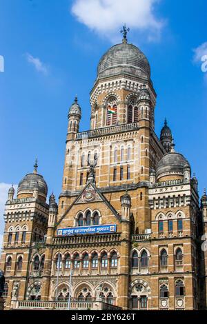 Mumbai India 9 novembre 2019: Il Municipal Corporation Building, Mumbai, situato a Mumbai Sud è un edificio storico di grado IIA Foto Stock