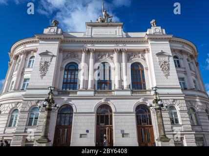 Edificio principale della Politechnika Warszawska - Università di tecnologia di Varsavia, Polonia Foto Stock