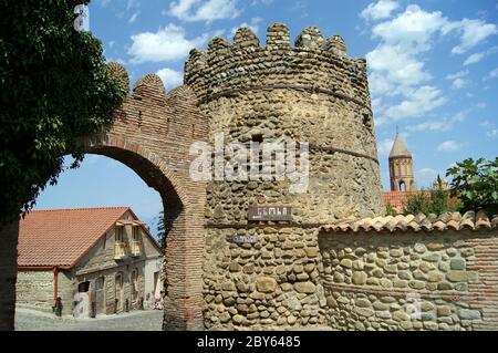 Storica città medievale di Signagi nella regione di Kakheti, Repubblica di Georgia, vicino a Tbilisi Foto Stock