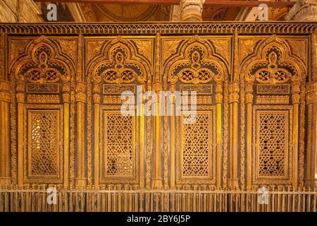 Tomba del fondatore, moschea di Muhammad Ali, Cittadella, il Cairo, Egitto Foto Stock