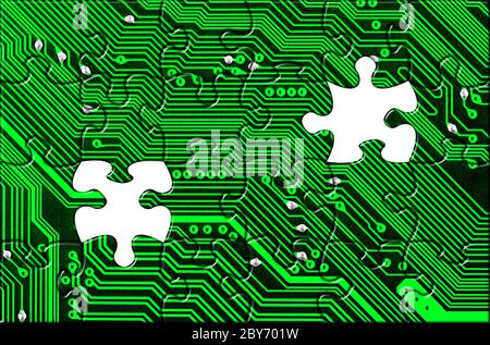 Bella cornice fatta??up di pezzi di puzzle colorato. immagine 3d  rappresentata Foto stock - Alamy