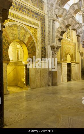 Mihrab della Mezquita, Cordova, Spagna Foto Stock