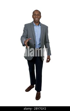 Uomo nero stringono le mani Foto Stock