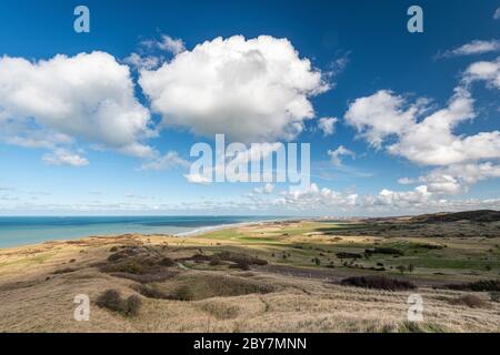 Sur les hauteurs du cap Blanc-nez, Francia, Hauts de France Foto Stock