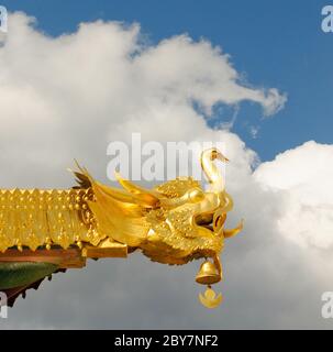 Dettagli architettonici di songzanlin monastero tibetano, Shangri-la Cina Foto Stock