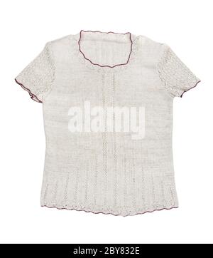 Pullover in maglia beige caldo Foto Stock