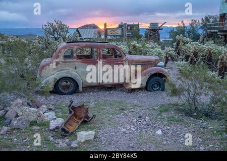 USA, Southwest, Nevada, Nelson città fantasma vicino a Searchlight Foto Stock