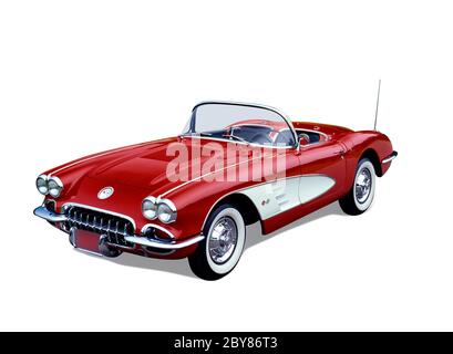 1958 Chevrolet Corvette Foto Stock