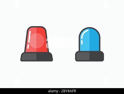 Speciali lampeggiatori del reparto di emergenza polizia ambulanza incendio incidente traino neve rimozione Illustrazione Vettoriale