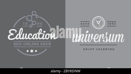 Set di icone Vector Education Illustration può essere utilizzato come logo o icona in qualità premium Illustrazione Vettoriale