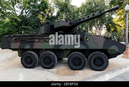 MOWAG Piranha IIIC. Veicolo blindato 8x8 per fanteria marina. Esposizione di veicoli militari. Giornata delle forze armate spagnole. Foto Stock