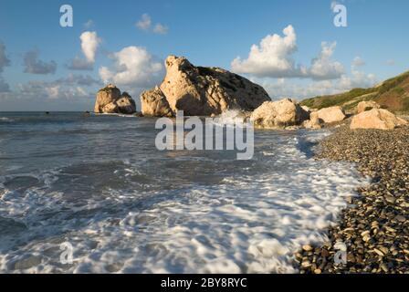 Aphrodite's Rock, Paphos, Cipro (Sud) Foto Stock