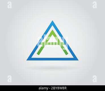 Icona logo elementi modello di progettazione in lettera vettoriale Illustrazione Vettoriale