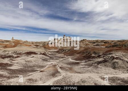 NM00574-00...NUOVO MESSICO - formazioni nella natura selvaggia di Bisti (Bisti/De-Na-Zin), parte della nazione Navajo. Foto Stock