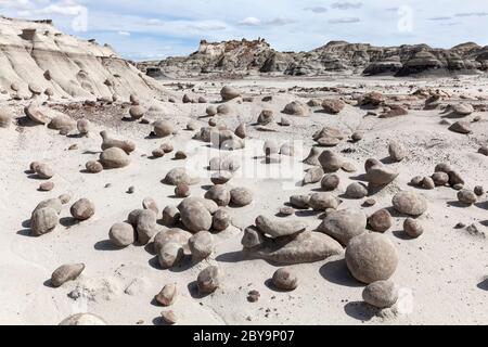 NM00576-00...NUOVO MESSICO - formazioni nella natura selvaggia di Bisti (Bisti/De-Na-Zin), parte della nazione Navajo. Foto Stock