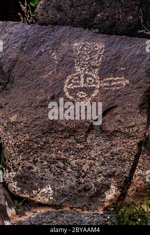NM00651-00...NUOVO MESSICO - Petroglifi nel Piedras Marcadas Canyon, Petroglyph National Monument. Foto Stock