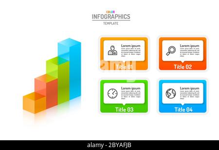 Concetto creativo infografico, opzione modelli info business, piano etichette dati. Illustrazione vettoriale Illustrazione Vettoriale