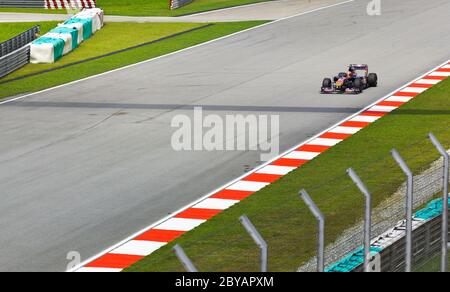 SEPANG, MALESIA - 8 APRILE: Jaime Alguersuari (team Scuderia Toro Rosso) alle prime prove su Formula 1 GP, 8 aprile 2011, Sepang Foto Stock