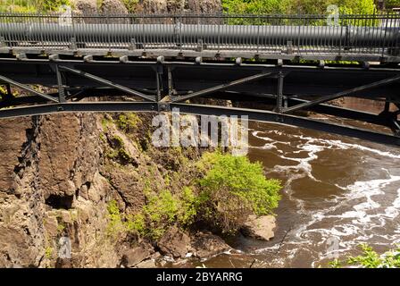PARKS AND RECRERATION VOLUME 3: Paterson Great Falls National Historic Park in New Jersey. Foto Stock