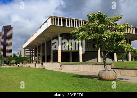State Capitol, Honolulu City, Oahu Island, Hawaii, USA Foto Stock