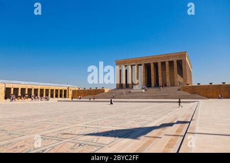 Mustafa Kemal Ataturk mausoleo di Ankara Turchia Foto Stock