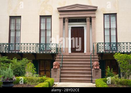 Andrew & Juliette Low House Museum, Savannah, Georgia, Stati Uniti d'America Foto Stock
