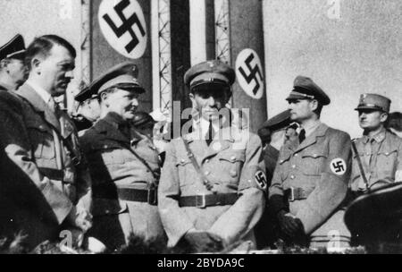 Gerarchia nazista, Hitler, Goering, Goebbels, Hess - seconda guerra mondiale, Europa, Germania, anni '30 Foto Stock