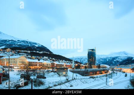 Piazza della Città di Narvik Foto Stock